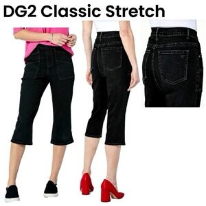 DG2 by Diane Gilman New Classic Stretch Denim Utility Pocket Capris NWOT 18W